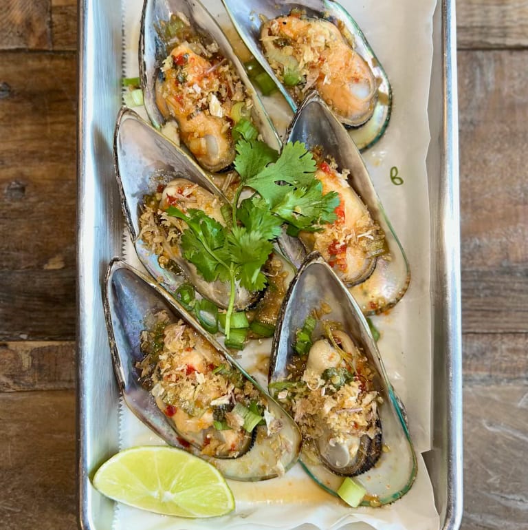 Grilled Mussels.