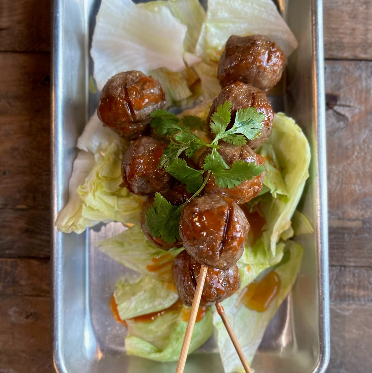 Grilled Beef Meatballs.