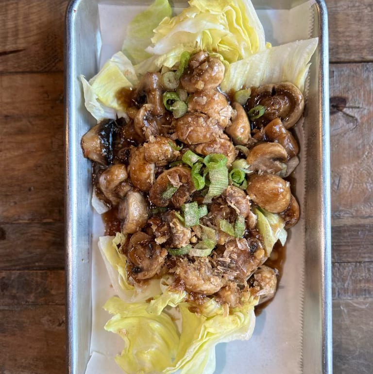 Garlic Mushrooms.