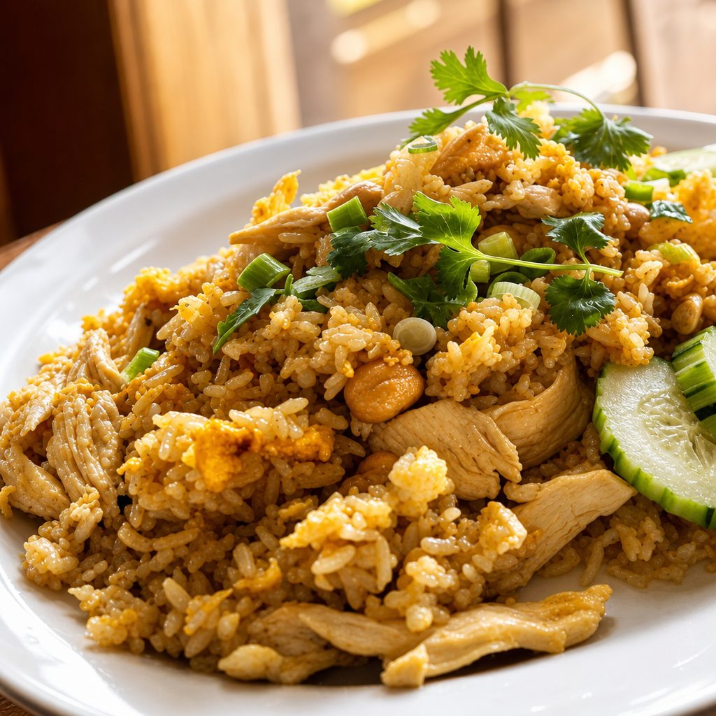 Pineapple fried rice.