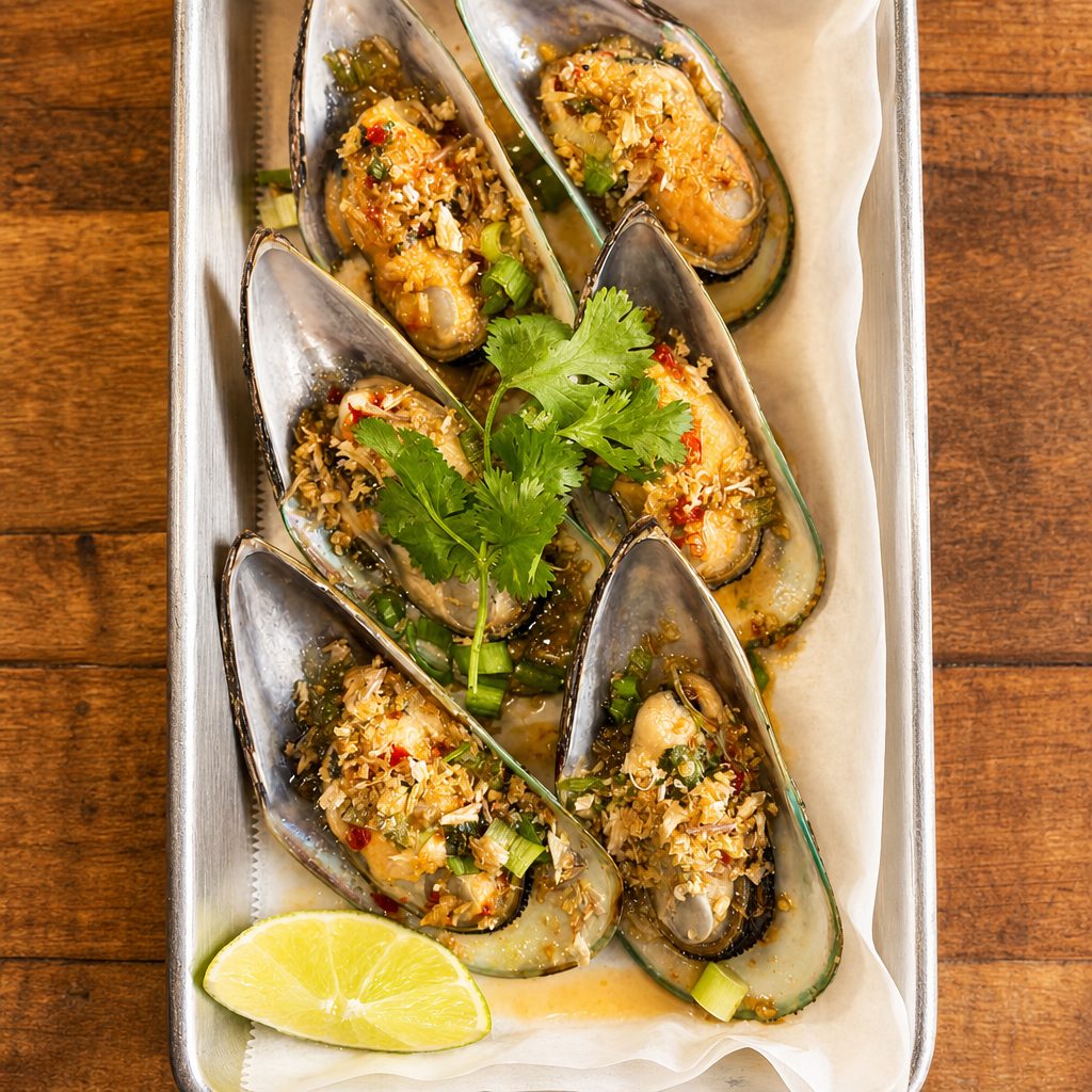 Grilled Mussels.