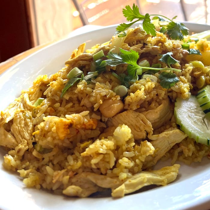 Pineapple fried rice.